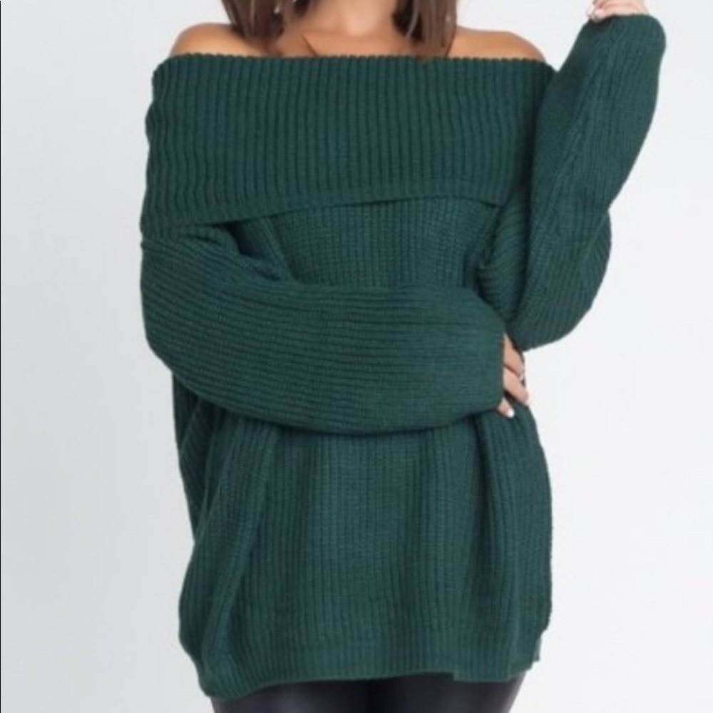 Off shoulder sweater